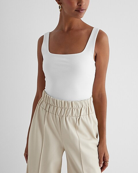 Body Contour Textured Square Neck Bodysuit | Express