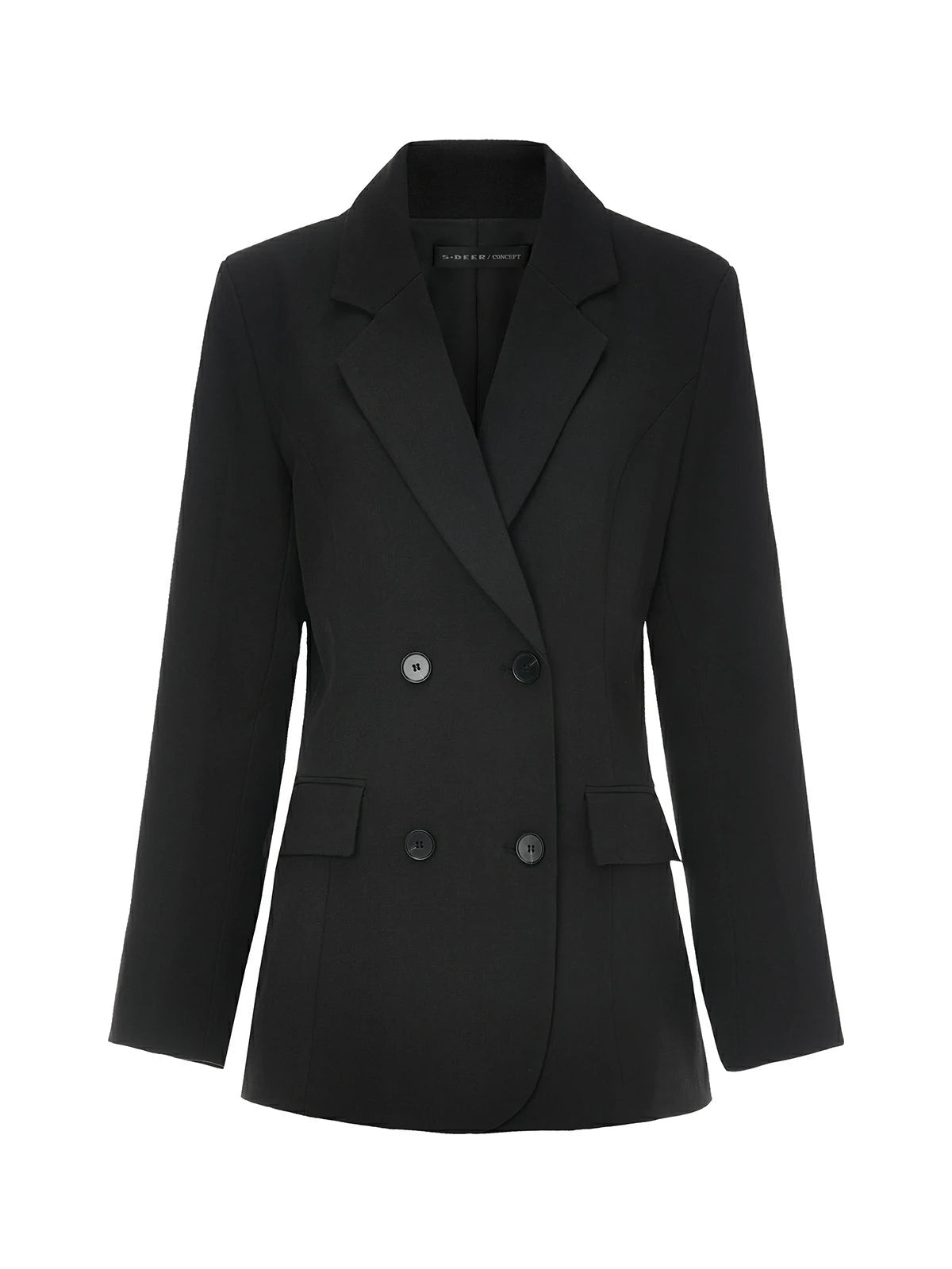 Double-Breasted Draped Blazer | SDEER