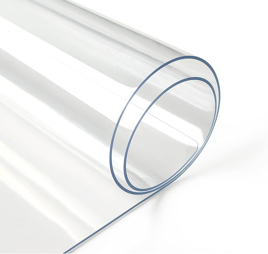 Deep Dream 1.5mm Clear Desk Cover Protector, 14\u00d724 Inch Clear Desk Cover, Rectangular Vinyl ... | Amazon (US)