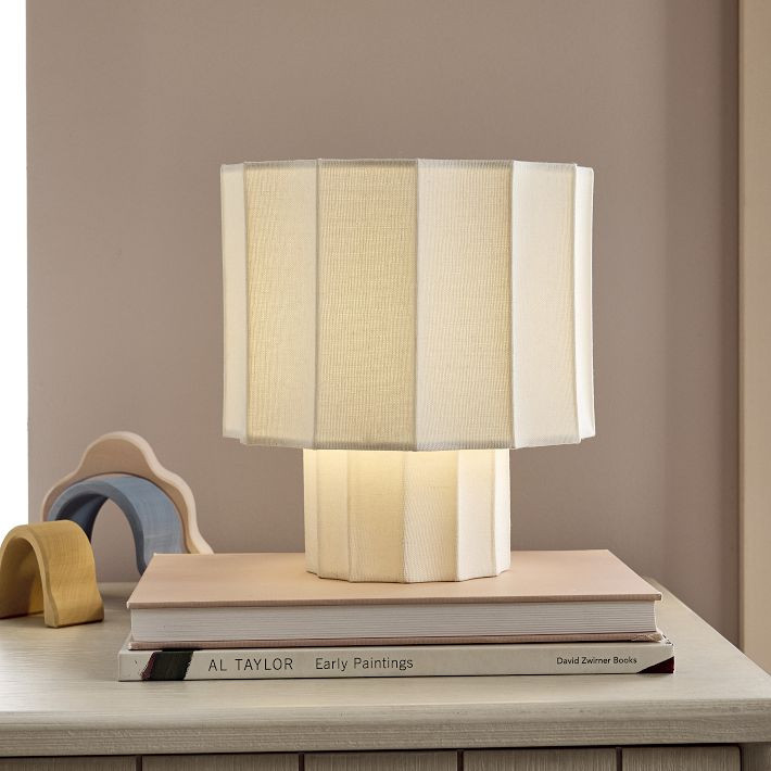 Kids Fluted Linen Table Lamp (9.5") | West Elm (US)