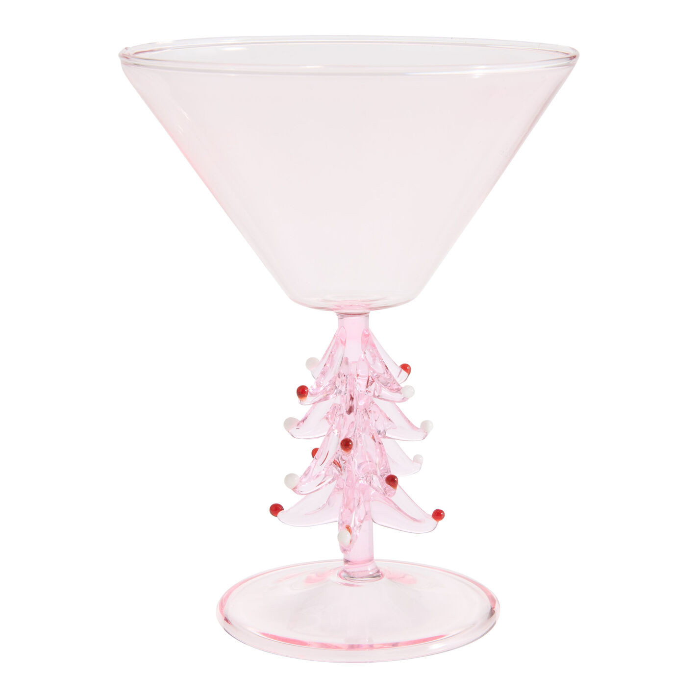Colored Holiday Icon Figural Stem Martini Glass | World Market