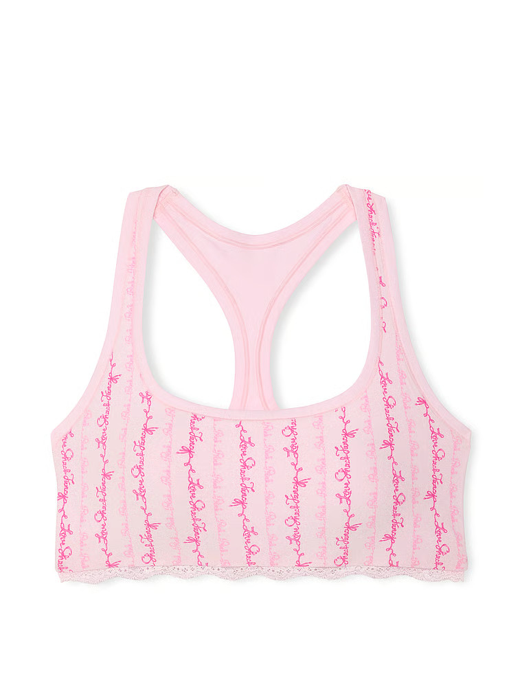 PINK x LoveShackFancy Cotton Racerback Bralette | Victoria's Secret (US / CA )
