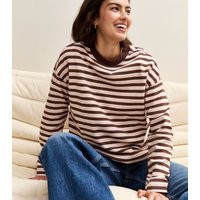 Women's Pink Striped Premium Heavyweight Cotton Long Sleeves Top New Look | New Look (UK)