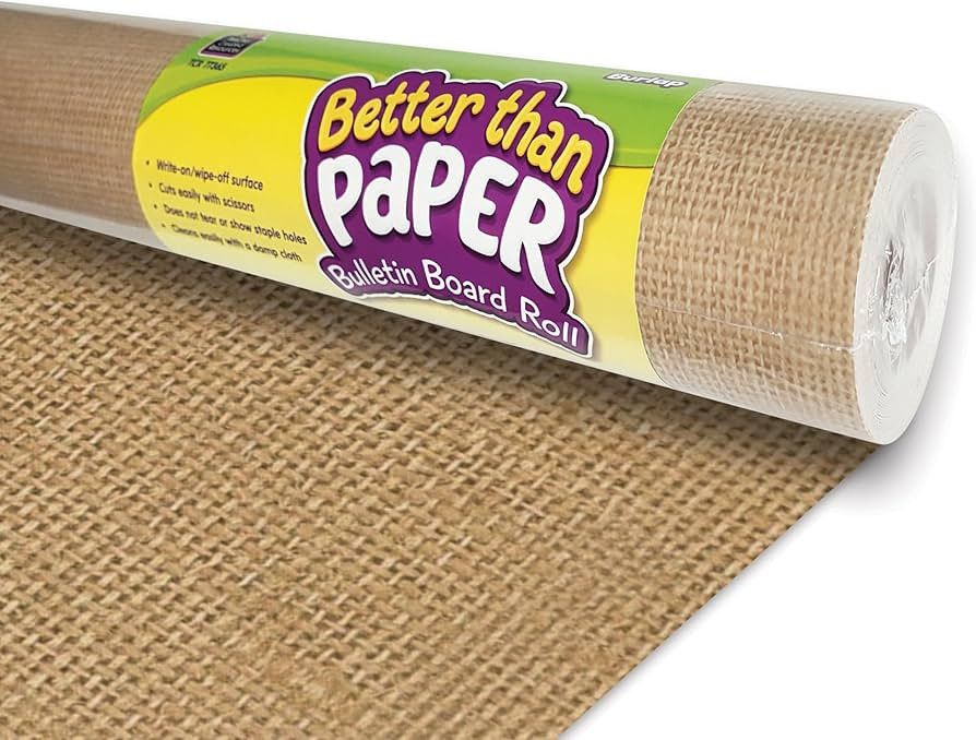 Teacher Created Resources TCR77365 Better Than Paper Bulletin Board Roll, 4 Ft X 12 Ft, Burlap | Amazon (US)