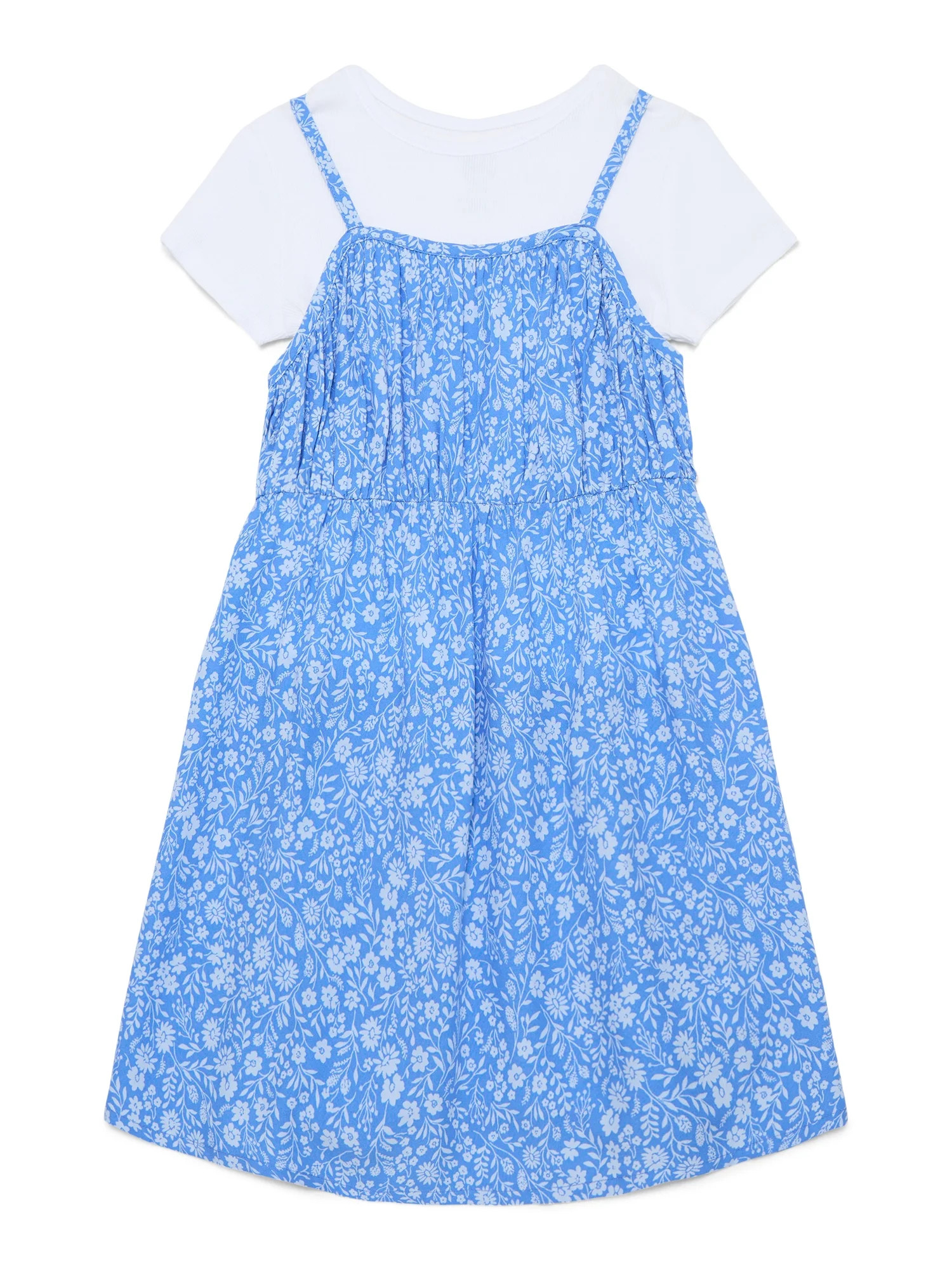 Wonder Nation Girls Cami Dress and Short Sleeve Tee, Sizes 4-18 & Plus | Walmart (US)