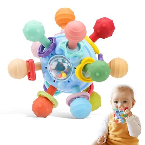 Tirol Montessori Baby Sensory Toys - Teether for Babies 0–18 Months | Easy to Grip BPA-Free Silicone Toys | Montessori Educational Learning Toys for Toddlers | Baby Shower & Birthday Gift for Toddlers | Amazon (US)
