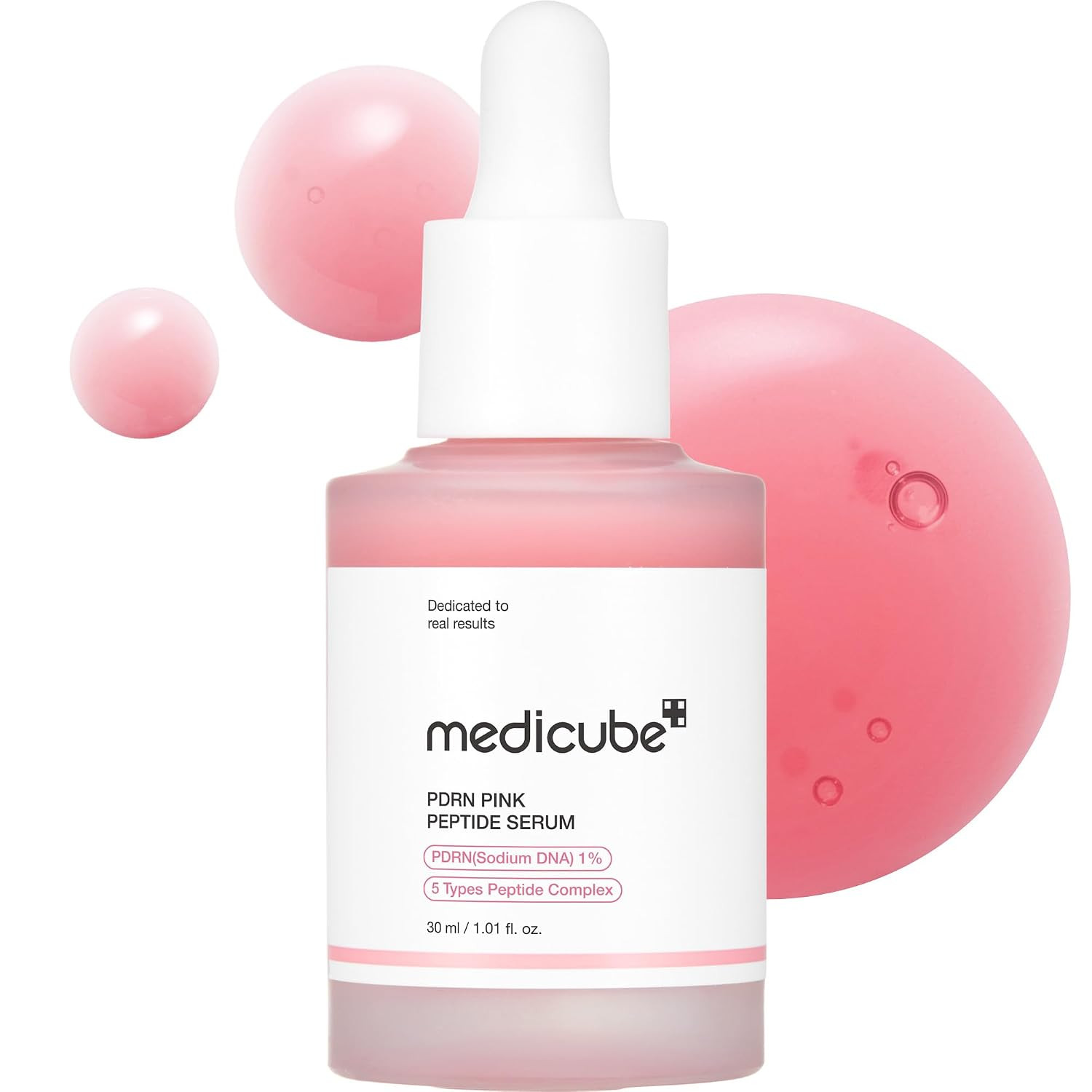 medicube PDRN Pink Peptide Serum with Salmon DNA | Pink Glow Serum with Peptides & Niacinamide for Hydration & Firm-Looking Skin | Uneven Tone Care | Korean Skincare, 1.01 fl. oz | Amazon (US)