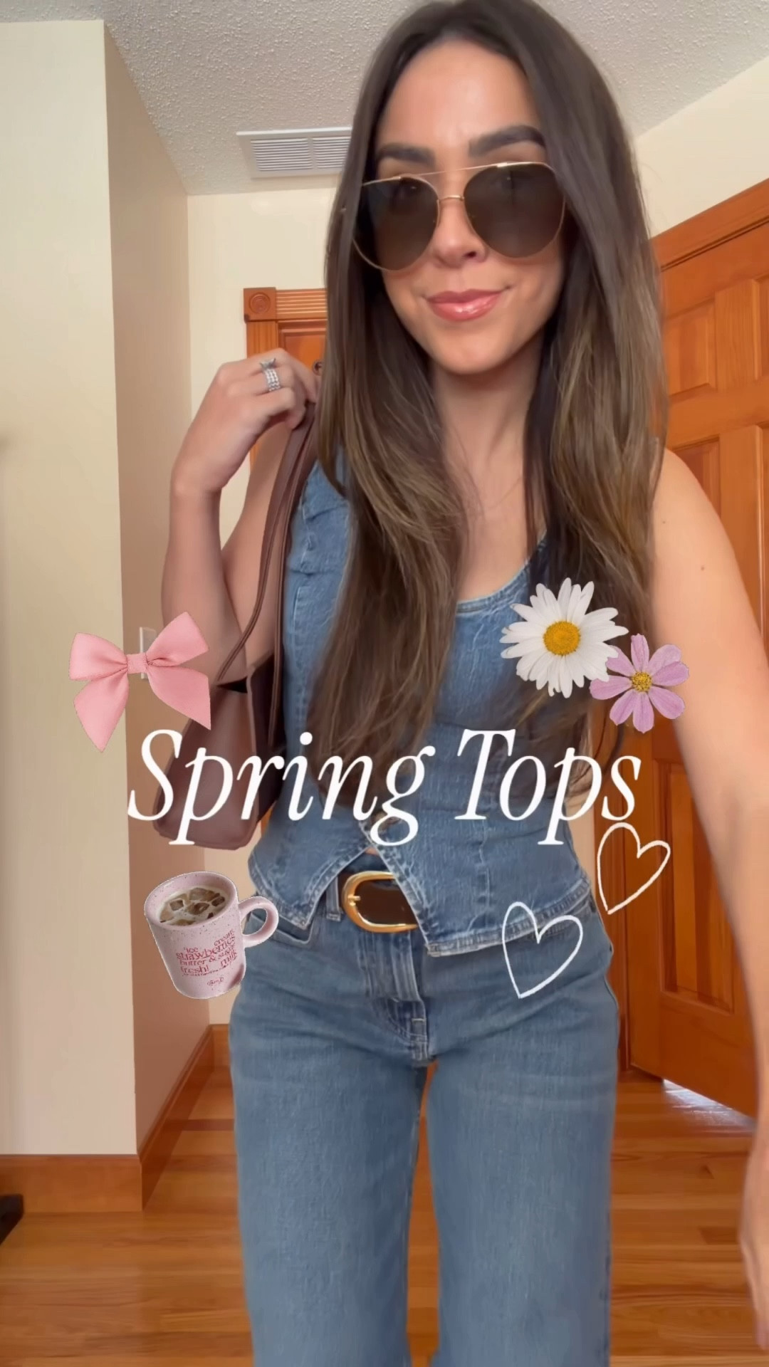 Wearing size XS in all tops, size 26 short in jeans, and size small in satin pants 

Spring outfits, winter denim 