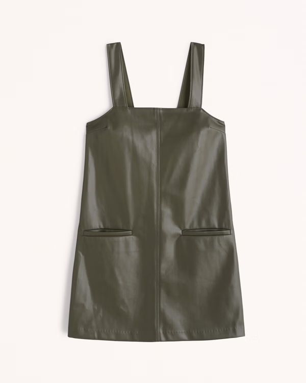 Vegan Leather Shift Mini Dress | Abercrombie & Fitch (US)