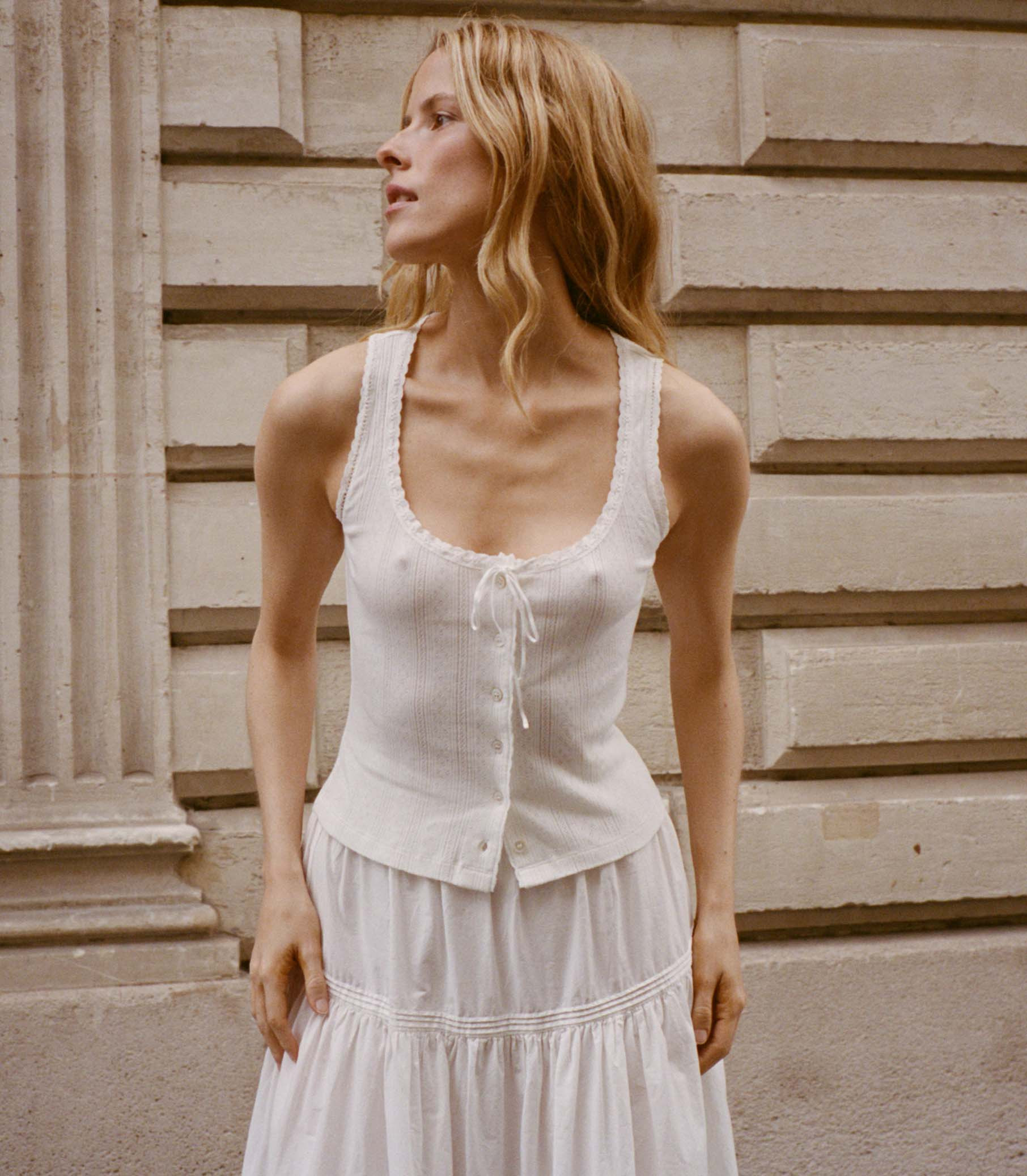 Lois Tank - Salt Quelle Jolie Pointelle | DÔEN | DOEN