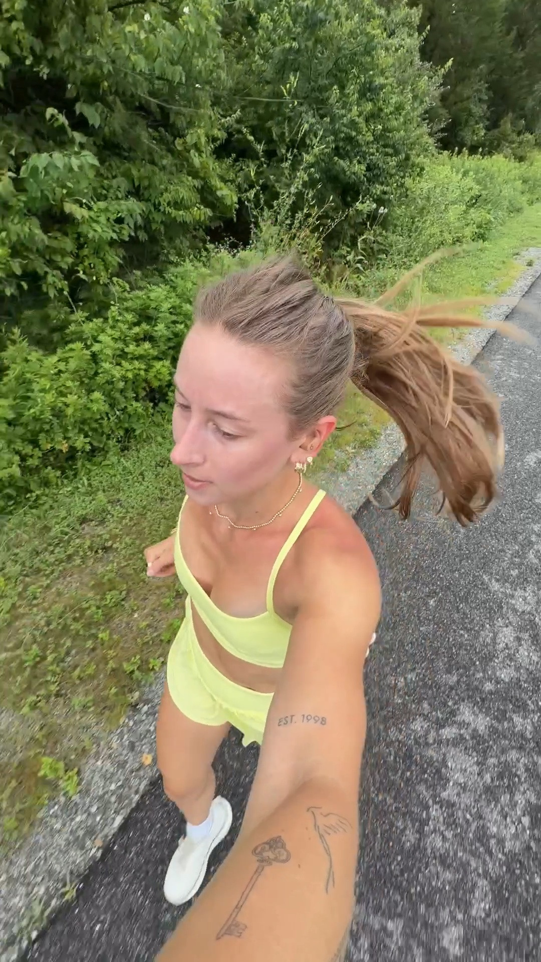 7/6/26 Morning Run Outfit of the Day

Today’s running outfit 🤍 Trying out a new pair of Alo running shorts for the first time, paired with one of my all-time favorite Alo sports bras. I’m wearing an XS in both the shorts and sports bra. I also linked my Garmin, favorite socks, and Saucony Tempus running shoes—the setup I’ve been reaching for on morning runs lately. Everything is linked here ✨

#LTKootd #LTKfitnessgoals #LTKActive