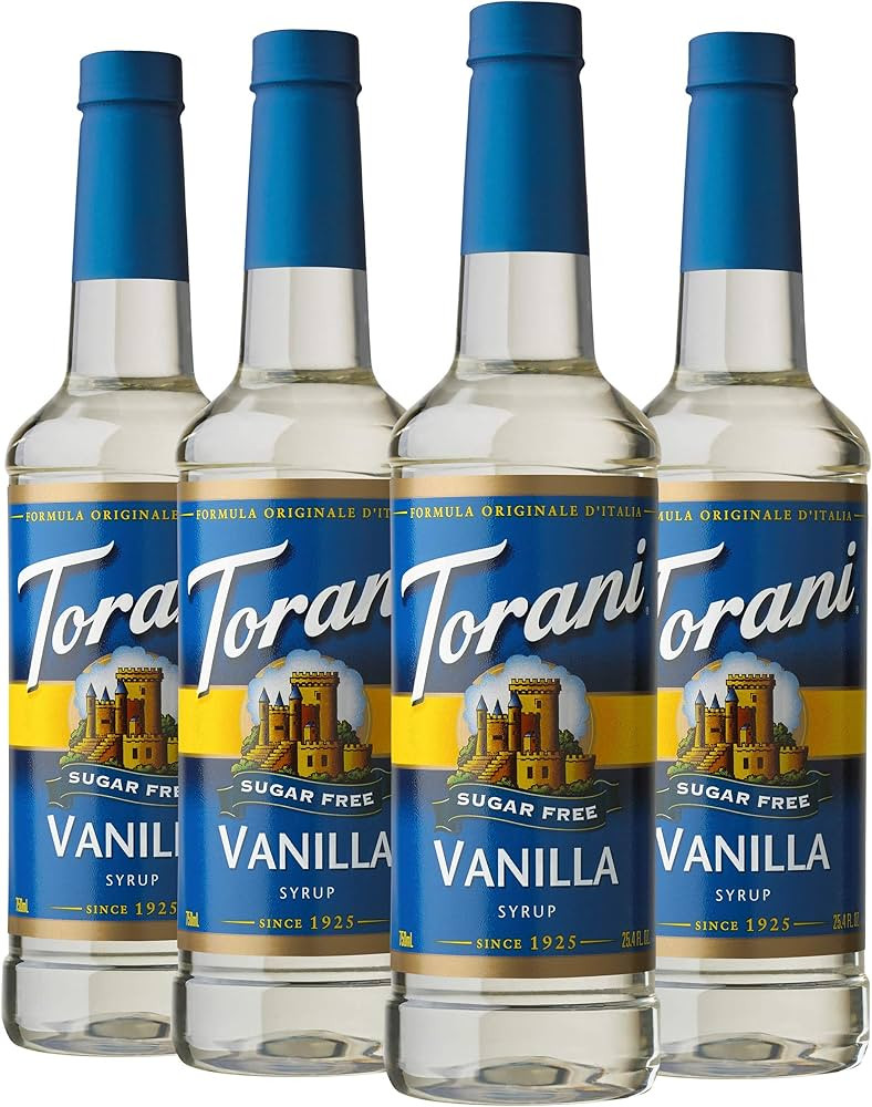 Torani Sugar Free Syrup, Vanilla, 25.4 Ounce (Pack of 4) | Amazon (US)