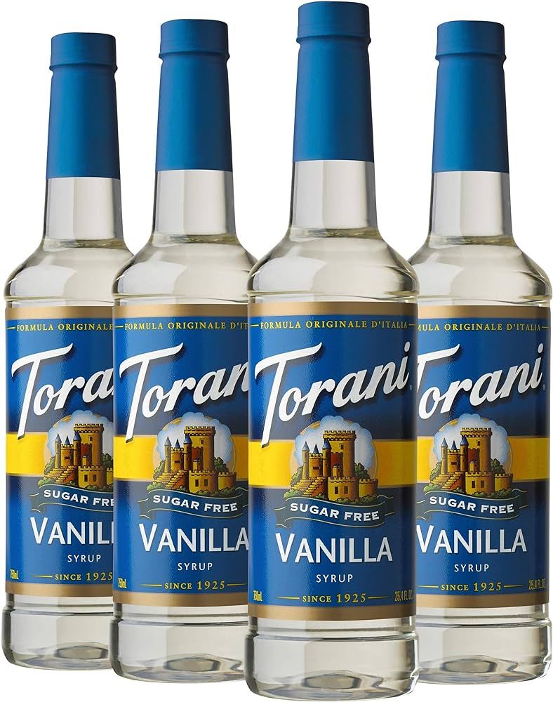 Torani Sugar Free Syrup, Vanilla, 25.4 Ounce (Pack of 4) | Amazon (US)