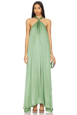 Essentiel Antwerp Huppsala Maxi Dress in Kombu Green from Revolve.com | Revolve Clothing (Global)
