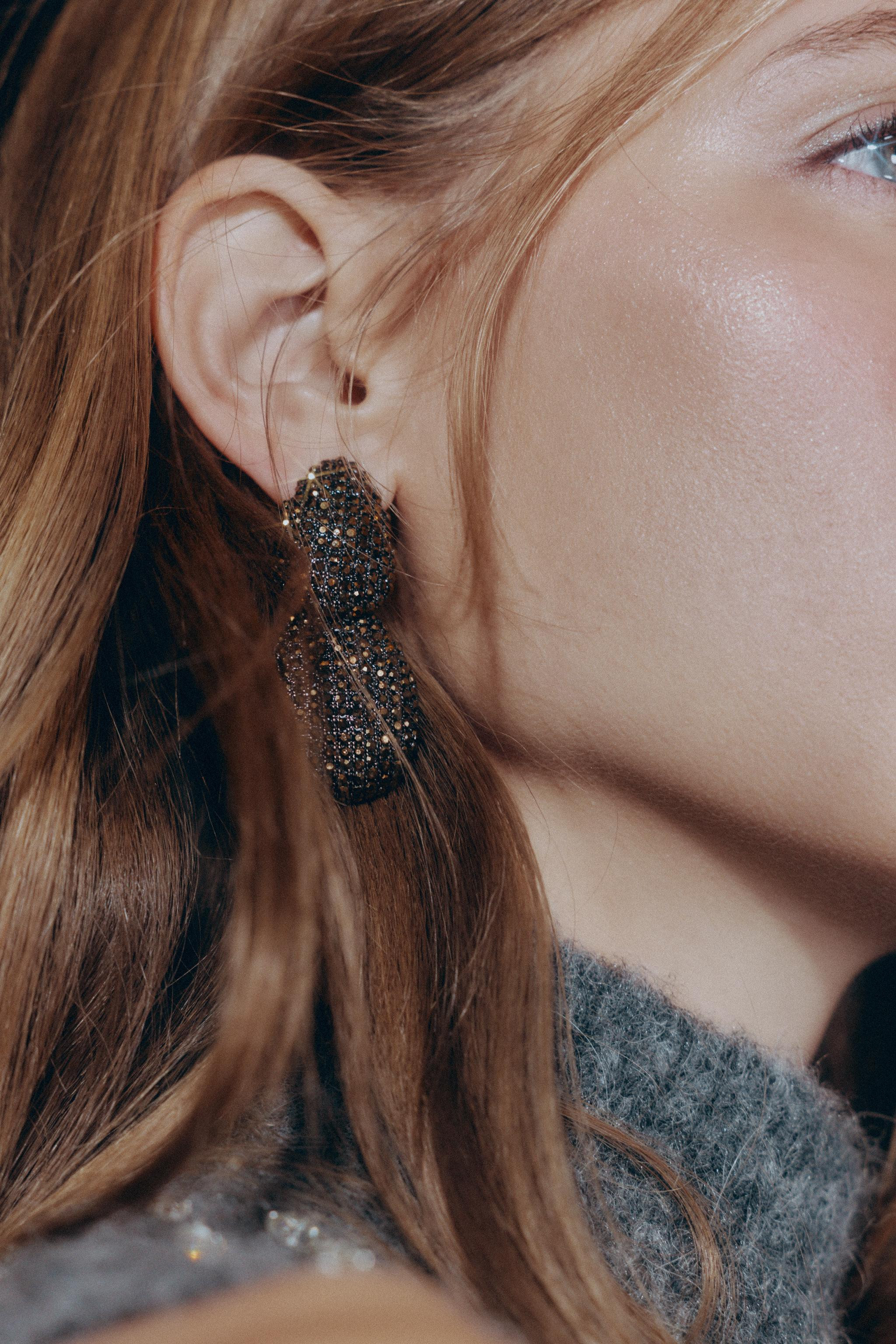 DOUBLE SPARKLY EARRINGS | Zara US
