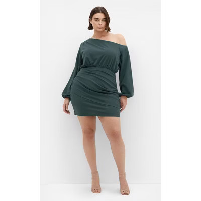 CITY CHIC | Alysia Mini Dress - forest green | 22W | Target