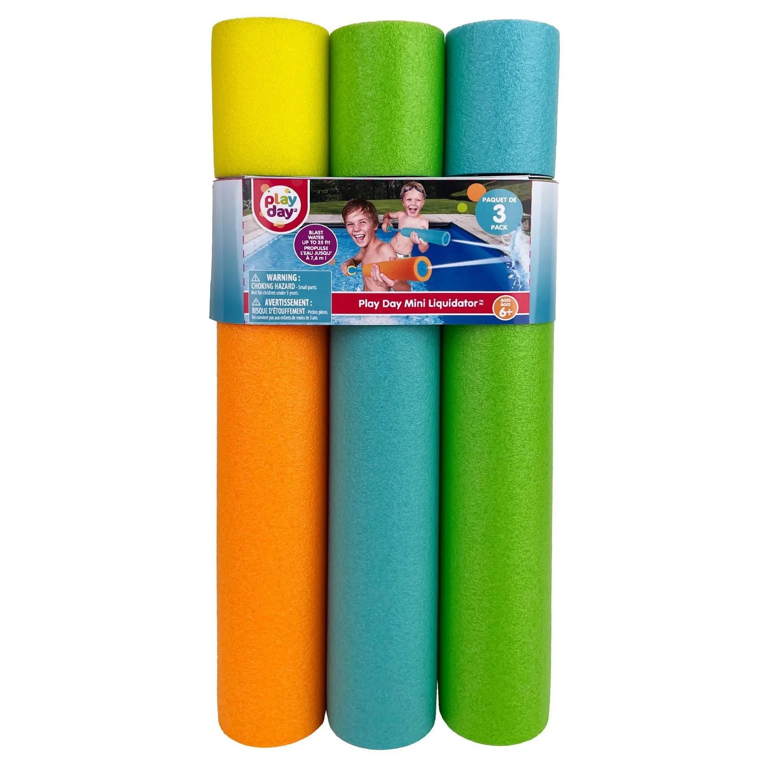 Play Day Max Liquidator Water Blaster Pool Toy - 3-Pack, Fun Foam Water Blasters shoot up to 25 f... | Walmart (CA)