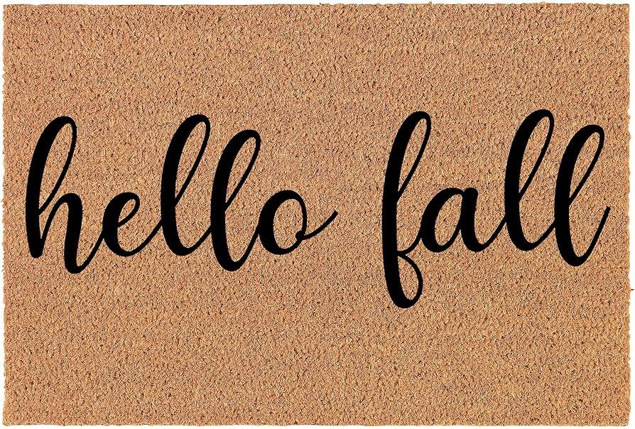 MIP Brand Doormat Natural Coco Coir Door Mat Hello Fall (24" x 16") | Amazon (US)