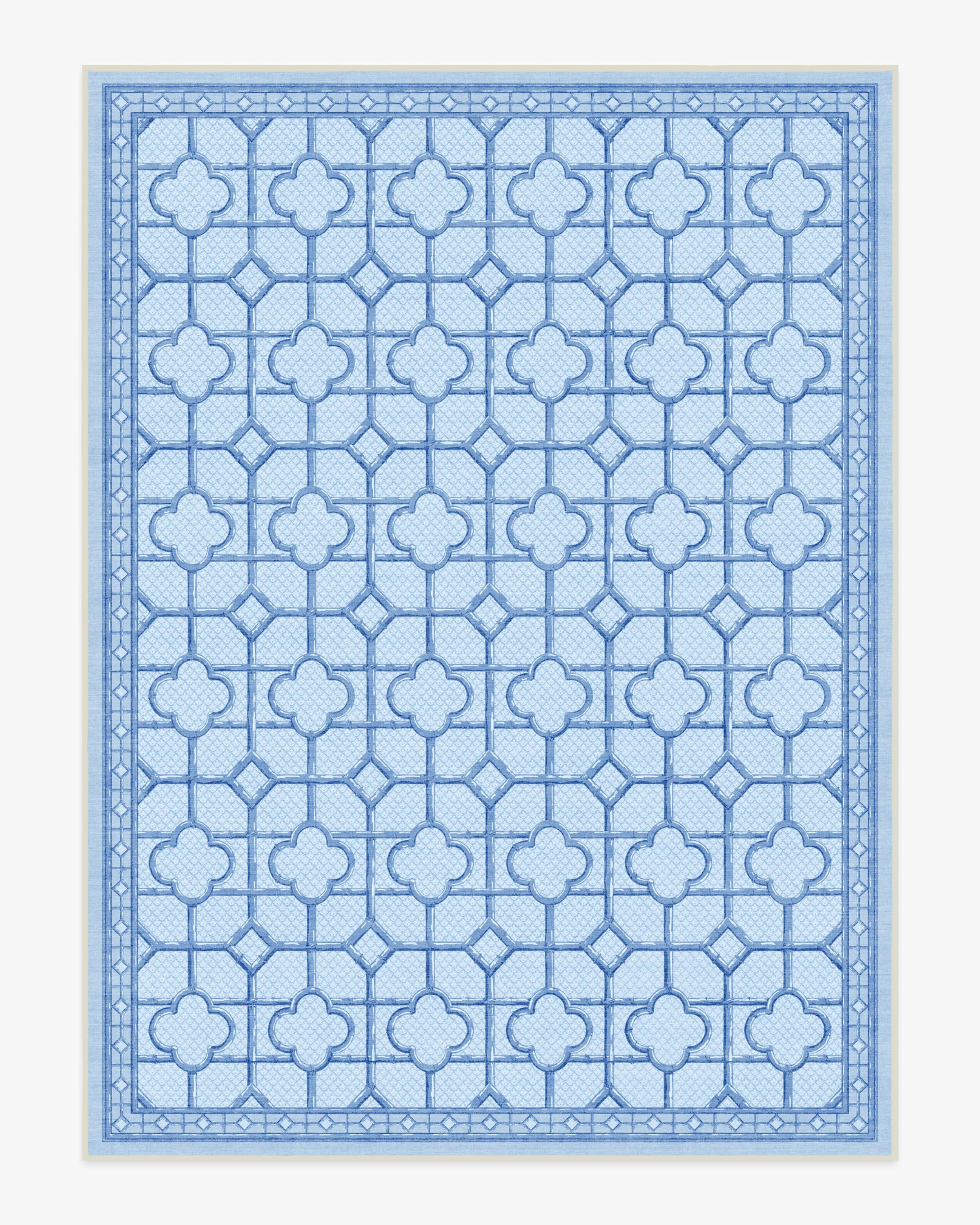 Shaded Bamboo Blue Outdoor Rug by Mrs. Alice | Ruggable US | Ruggable