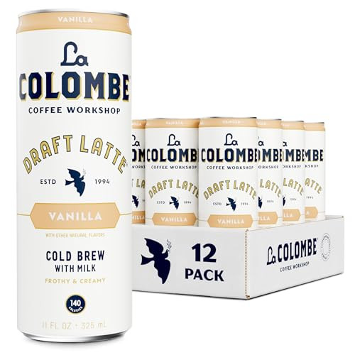 La Colombe Coffee, Vanilla Draft Latte, 11 fl oz Cans (Pack of 12), Coffeehouse Quality Cold Brew, Specialty Grade Coffee Beans, Ready-to-Drink On-the-Go | Amazon (US)