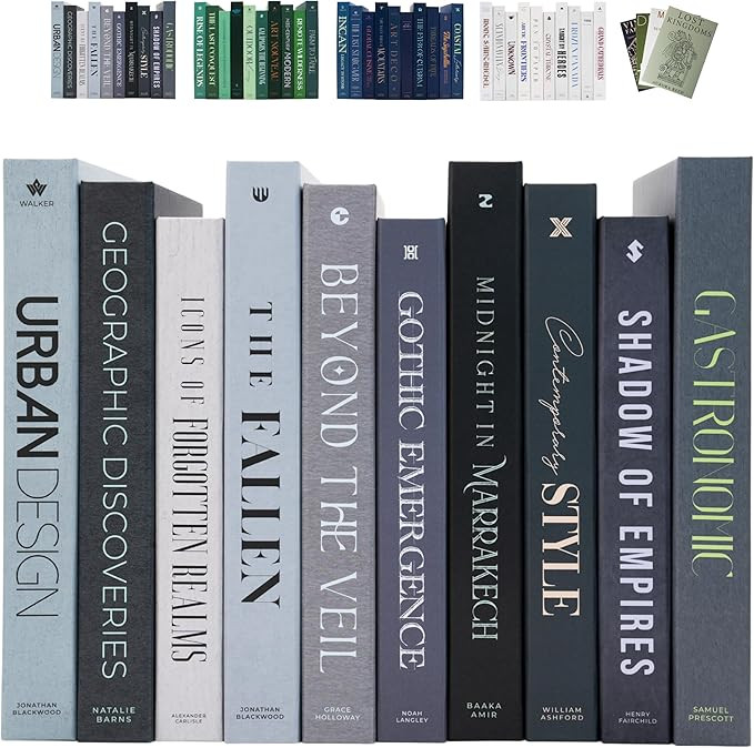 Decorative Books | Black 10 Book Set with 3 Sizes | Preassembled with Hidden Storage | Perfectly ... | Amazon (US)