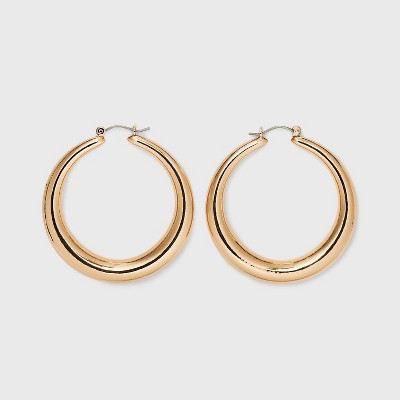 Thick Hoop Earrings - A New Day™ Gold | Target