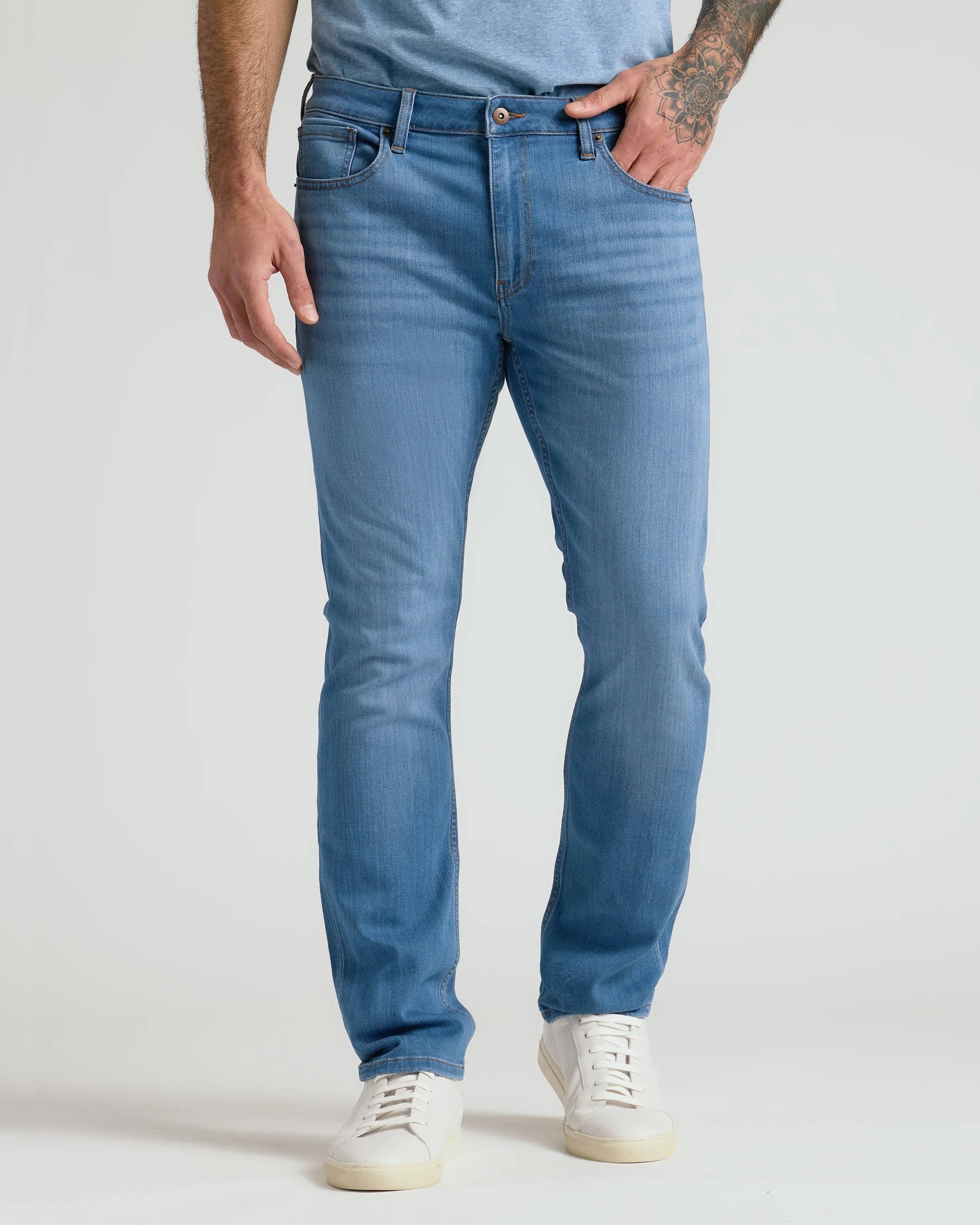 Medium Indigo Wash Slim Comfort Stretch Jeans | True Classic