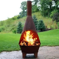 Sunnydaze Chiminea Fire Pit - Large Outdoor Patio Wood-Burning Mexican Style Backyard Fireplace S... | Walmart (US)