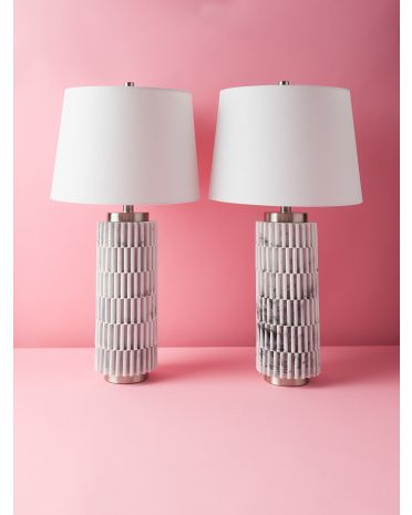 2pk 25in Textured Table Lamps | HomeGoods