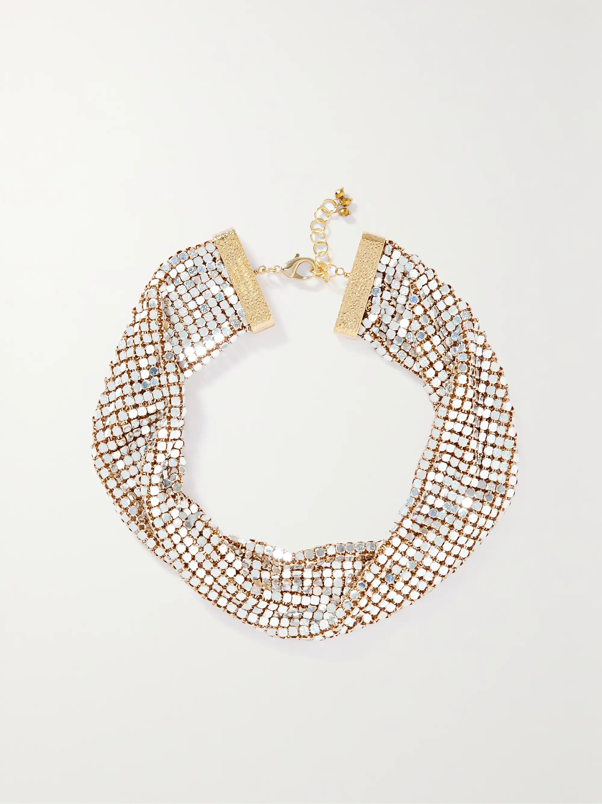 Gold Chainmail choker | ROSANTICA | NET-A-PORTER | NET-A-PORTER (US)