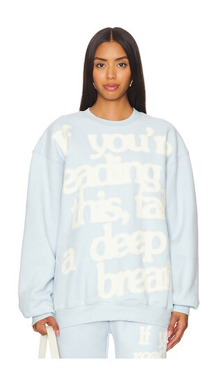 Take A Deep Breath Crewneck in Blue | Revolve Clothing (Global)