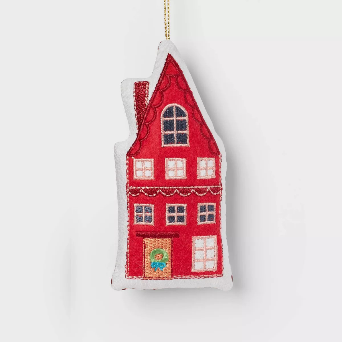 Fabric House with Chimney Christmas Tree Ornament Red - Wondershop™: Indoor Decoration, 5" Holi... | Target