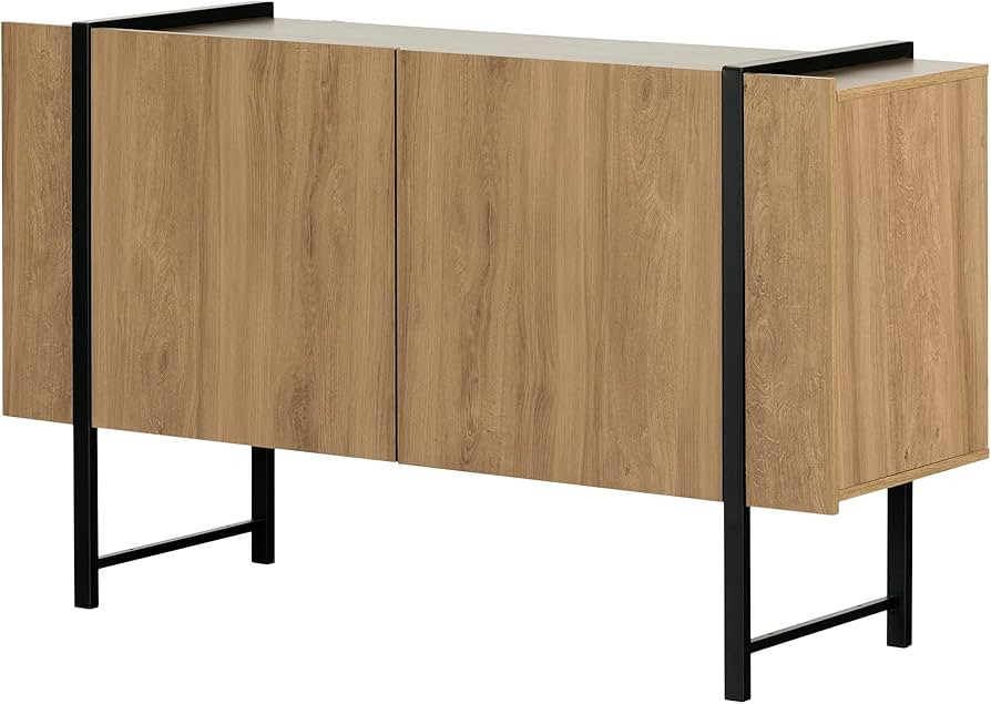 South Shore Mezzy 2-Door Sideboard, Light Walnut | Amazon (US)