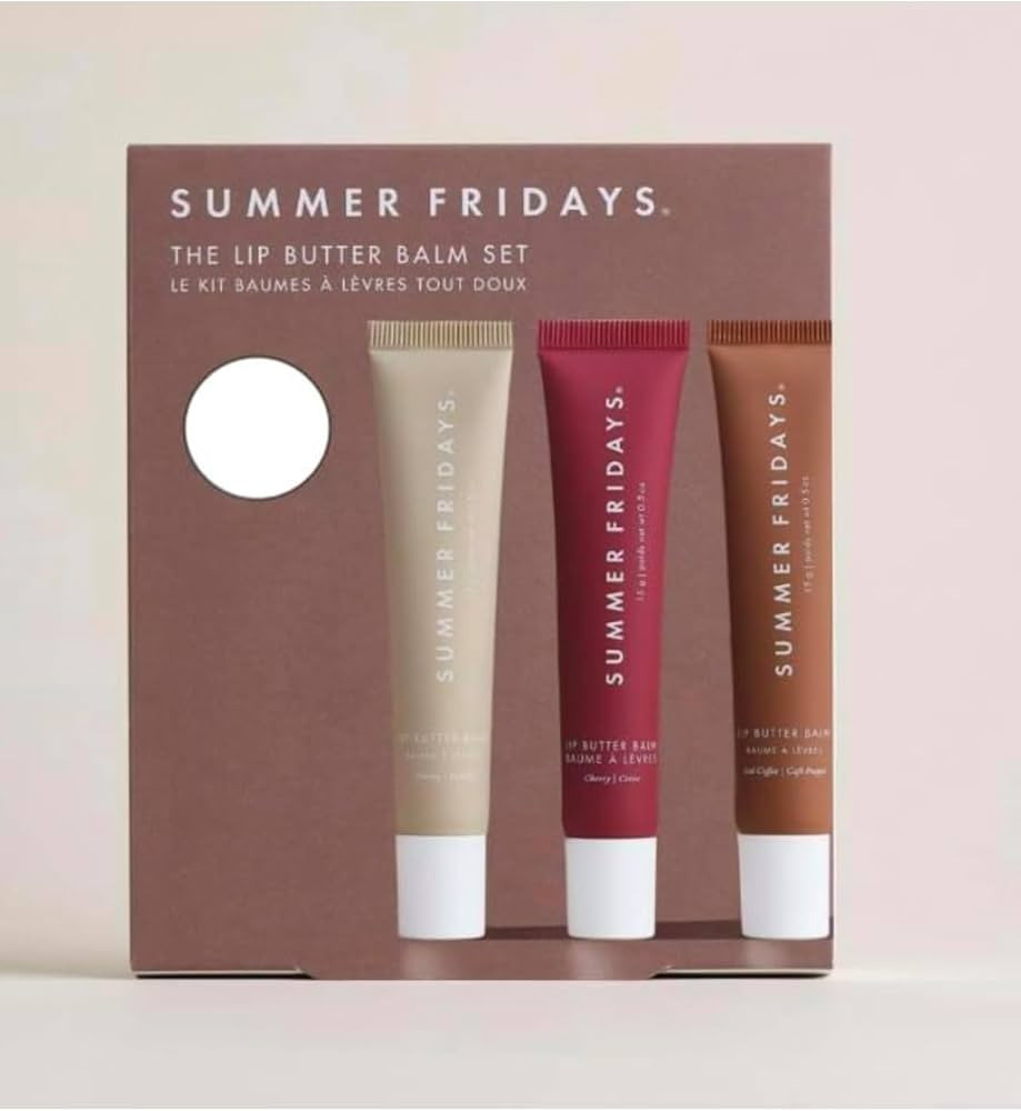 Summer Fridays Lip Butter Balm Trio: Vanilla, Vanilla Beige, and Brown Sugar, 3 Count (Pack of 1) | Amazon (US)
