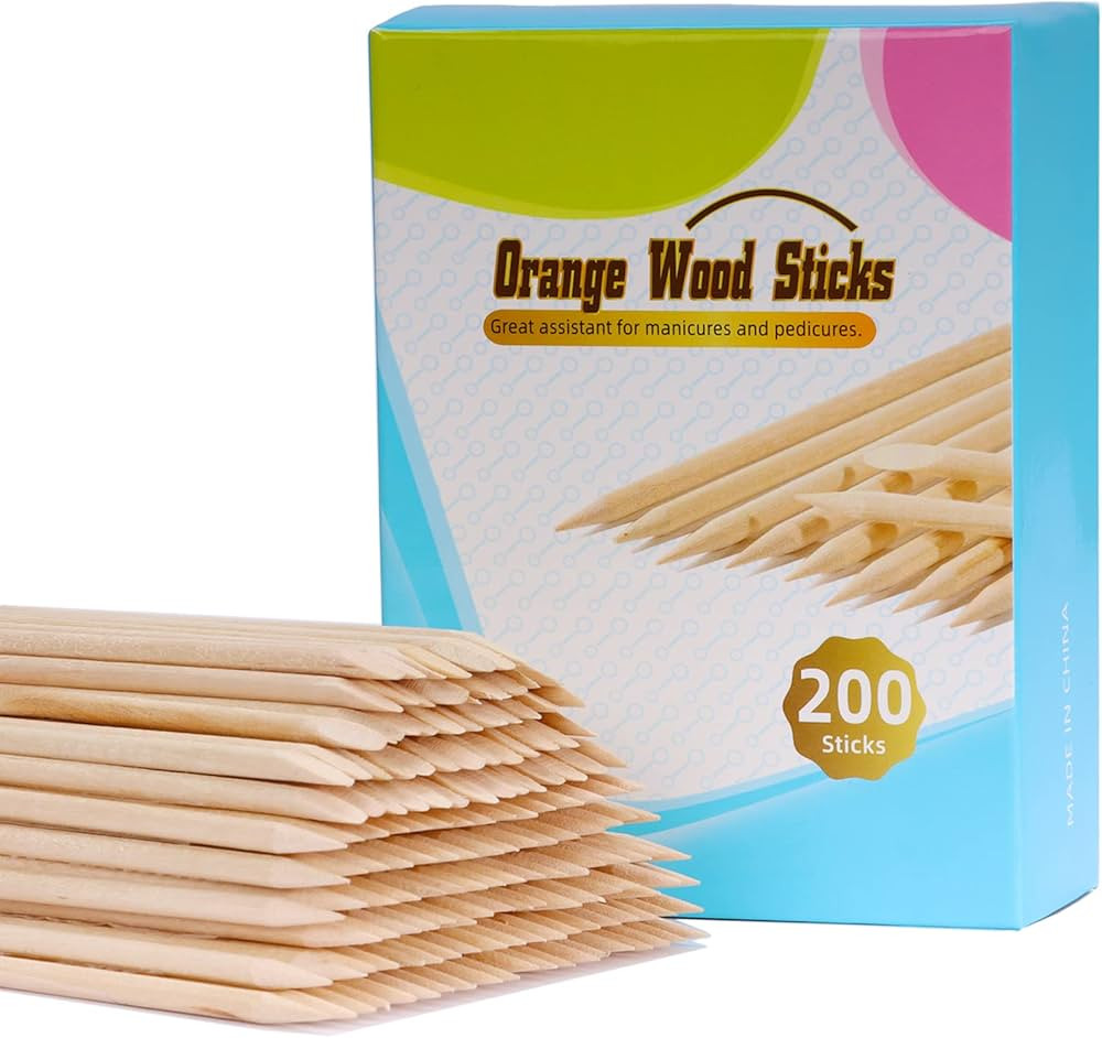 200Pcs Orange Sticks for Nails, Double Sided Disposable Wooden Cuticle Pusher Bulk, Orangewood St... | Amazon (US)