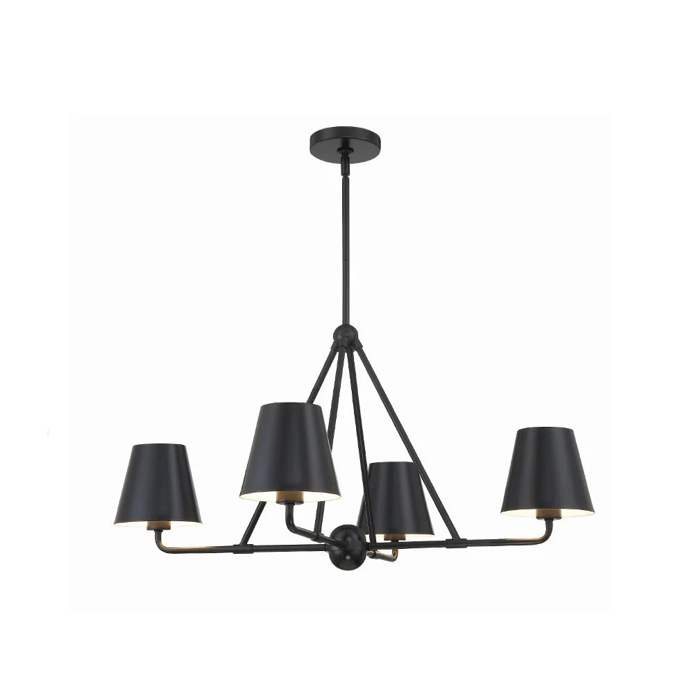 Crystorama Lighting - Xavier - 4 Light Chandelier In Traditional Style-17 Inches | Walmart (US)