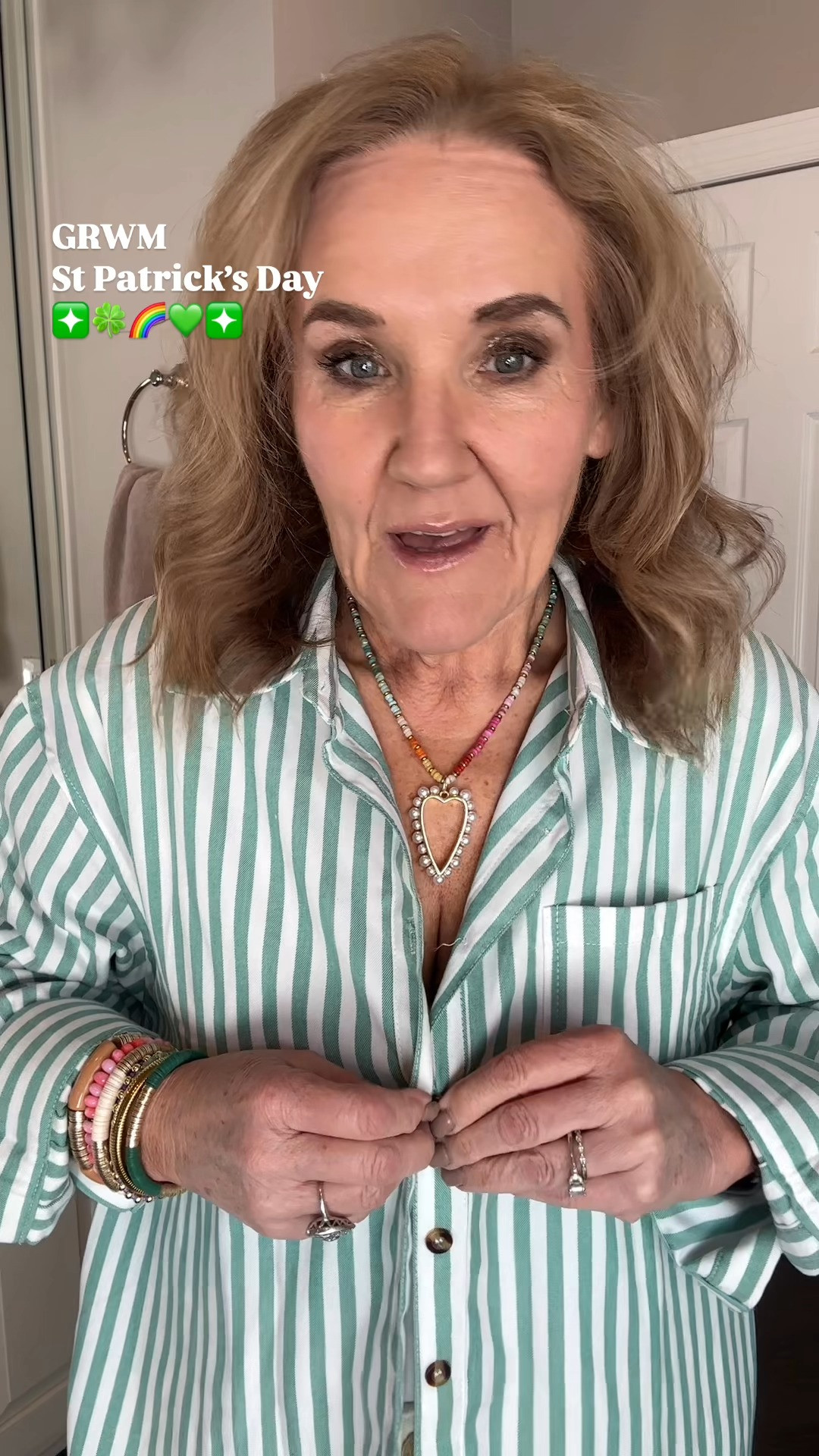  Green stripe shirt sized up to a large 
Yellow jeans size 8 petite 
Allie Bess jewelry is fun to create a different look everyday! 


St Patrick’s day green stripe Amazon blouse Talbots jeans 

 

#LTKFindsUnder100 #LTKOver40 #LTKWatchNow