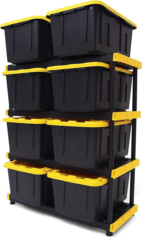 CX Black & Yellow®, Shelving Unit and Heavy Duty Storage Containers, Extremely Durable® (Shelf ... | Amazon (US)