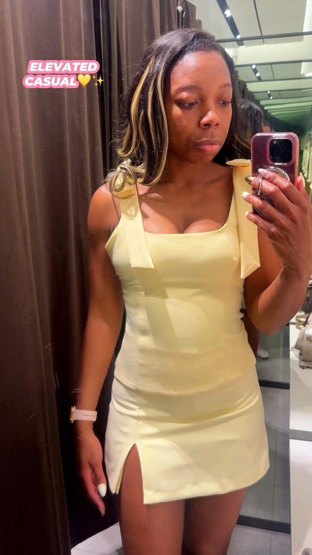 Butter yellow is trending for spring outfits, and these Zara pieces did not disappoint 💛✨

I love the yellow skort with the slit, I am wearing it in a size small.

I tried styling it two ways, first with the matching sleeveless bow top (run small, I tried on a small and could not zip up the side lol. I recommend sizing up) and second with a basic ribbed short sleeve top that could be easily styled with a lot of things already in your closet.

Which top would you wear with this skort? 

#LTKSeasonal #LTKFindsUnder50