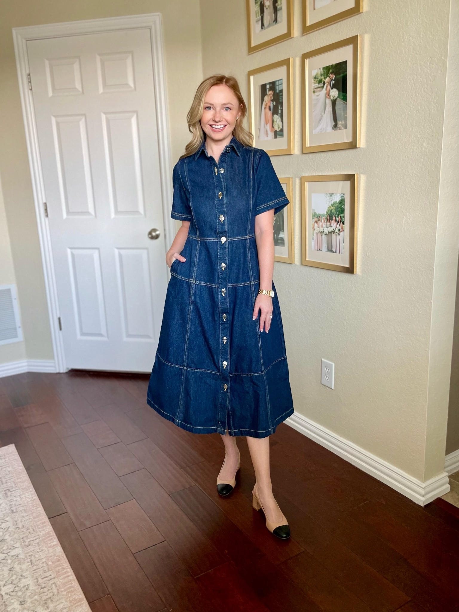 Wearing an XS | denim dress, fall dress, Walmart dress, midi dress, teacher dress, work dress 

#LTKWorkwear #LTKSeasonal #LTKBacktoSchool