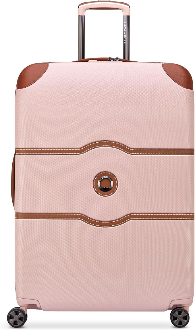 DELSEY PARIS Chatelet Air 2.0 Hardside Luggage with Spinner Wheels, Blush Pink, Checked-Large 28 ... | Amazon (US)