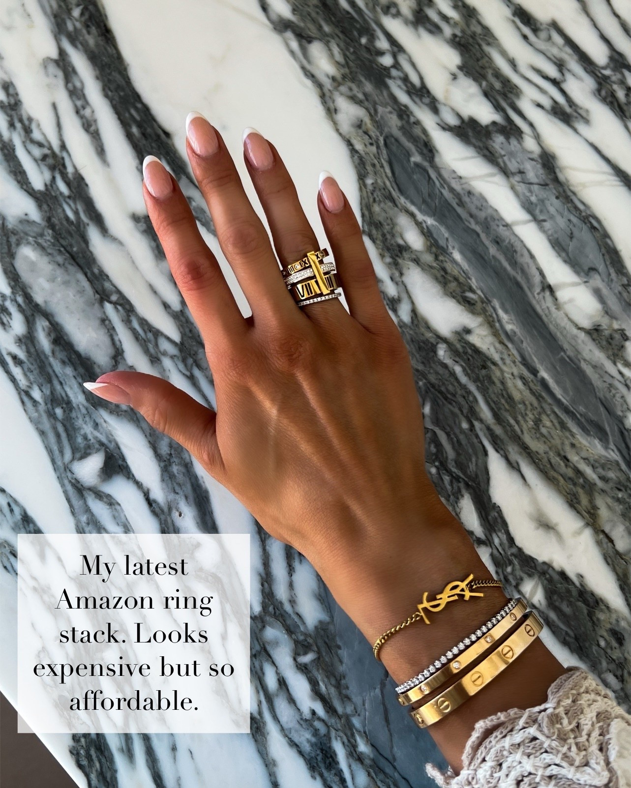 My latest Amazon ring stack and it looks so expensive but is actually so affordable. The mix of delicate bands and statement sparkle gives that effortless stacked jewelry look that feels polished, elevated, and perfect for everyday wear or dressing up. Such an easy way to add a little luxe touch without the splurge.

miamiamine amazon ring stack affordable jewelry finds stacked rings gold ring stack everyday jewelry chic accessories luxury look for less minimalist jewelry trends elevated basics budget friendly fashion



#LTKspring #LTKOver40 #LTKdayinmylife