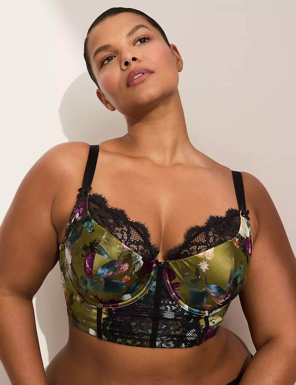 Stretch Satin French Balconette Longline Bra | LaneBryant | Lane Bryant (US)