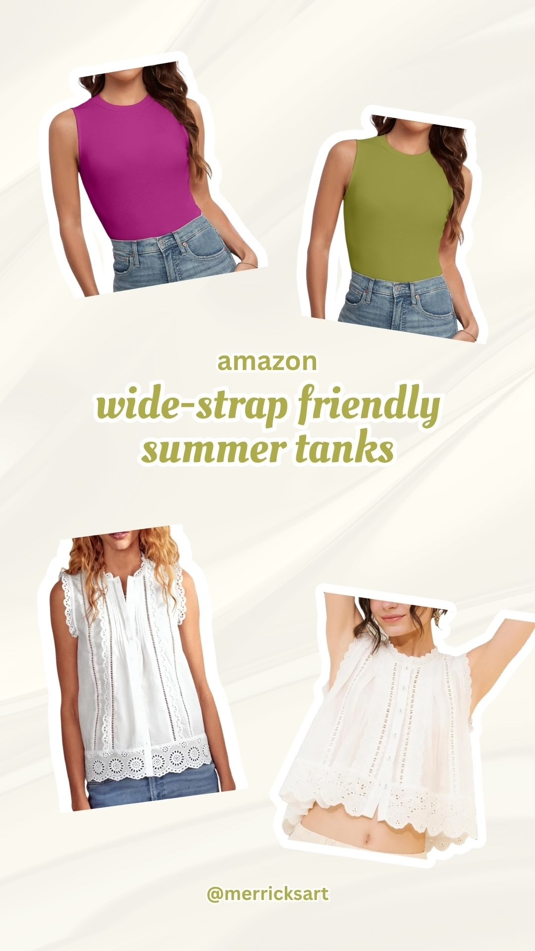 wide strap friendly tank tops from Amazon! 💗

#LTKSeasonal