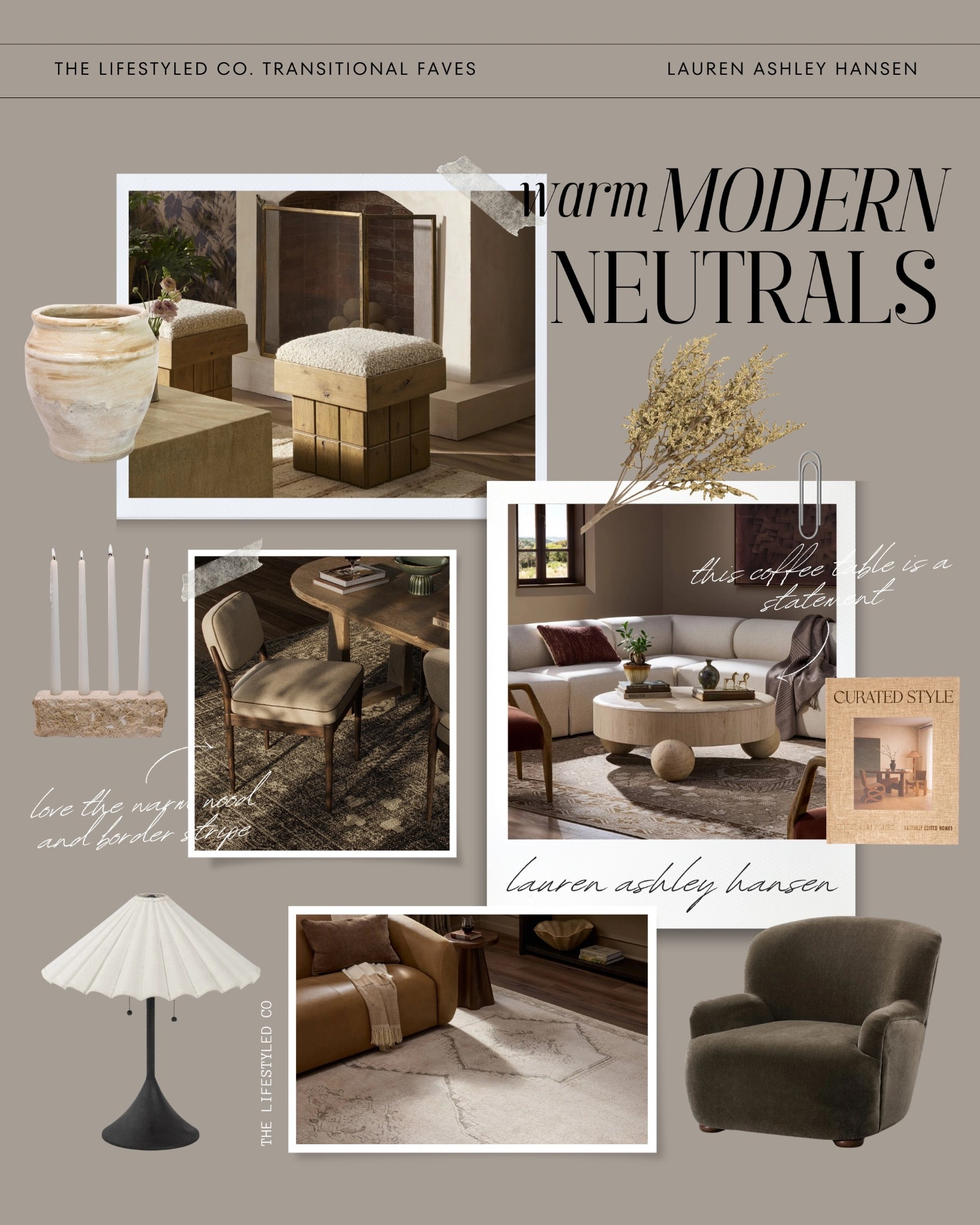 New warm neutrals and favorites from The Lifestyled Co! Modern organic favorites, natural materials and textures, earthy finishes, and warm neutrals. 

#LTKHome