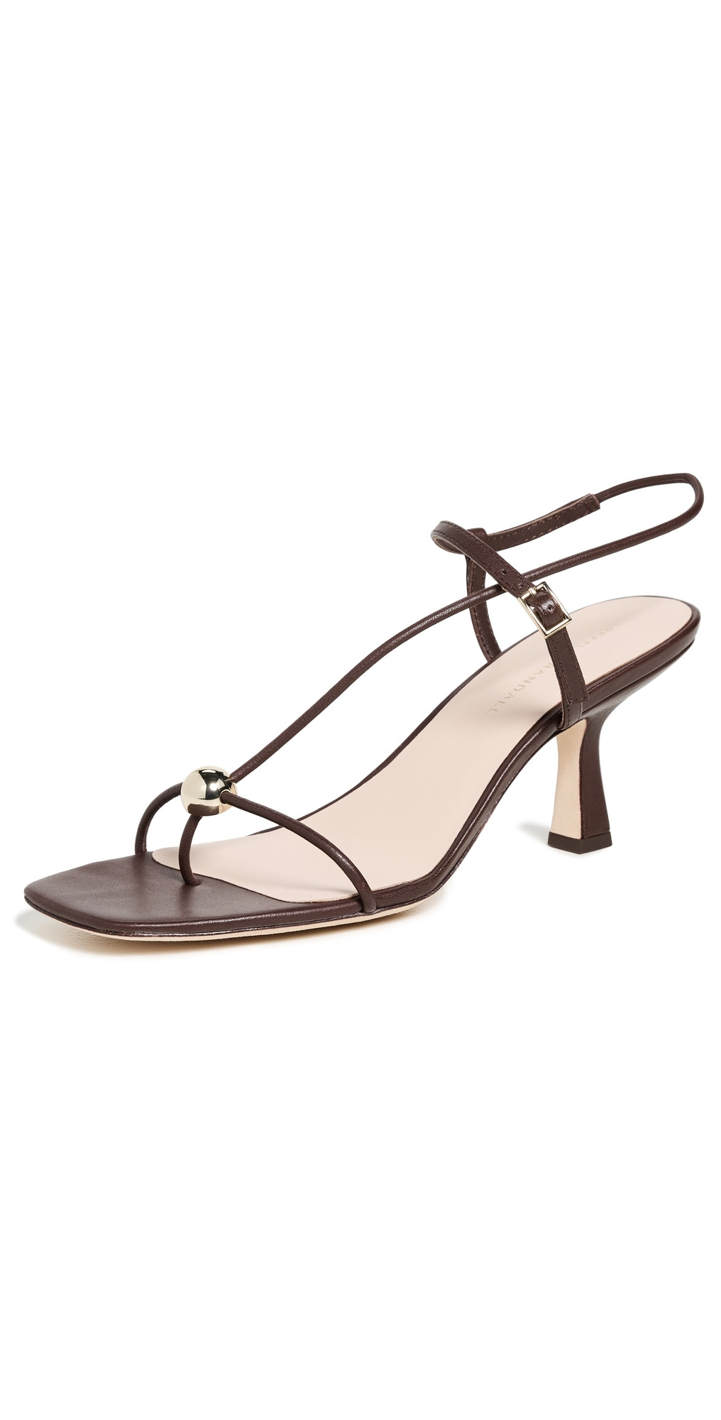 Loeffler Randall Triana Strappy Mid-Heel Sandals with Ball Espresso 9.5 | Shopbop