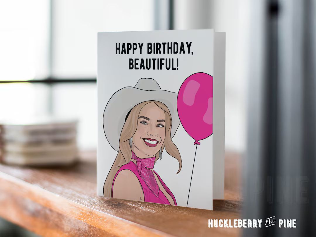 Funny Doll Birthday Card, "Happy Birthday, Beautiful" Card, Funny Birthday Card, Handmade Pop Cul... | Etsy (US)