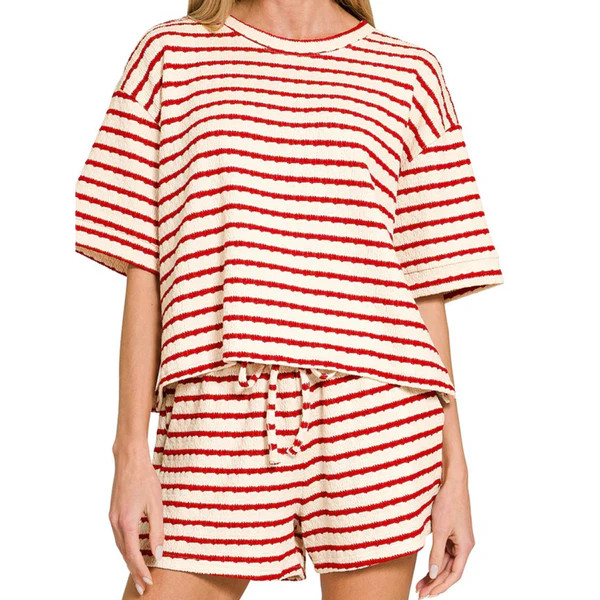 Striped Short Sleeve Tee & Shorts Set | Southern Roots Clothing Co.