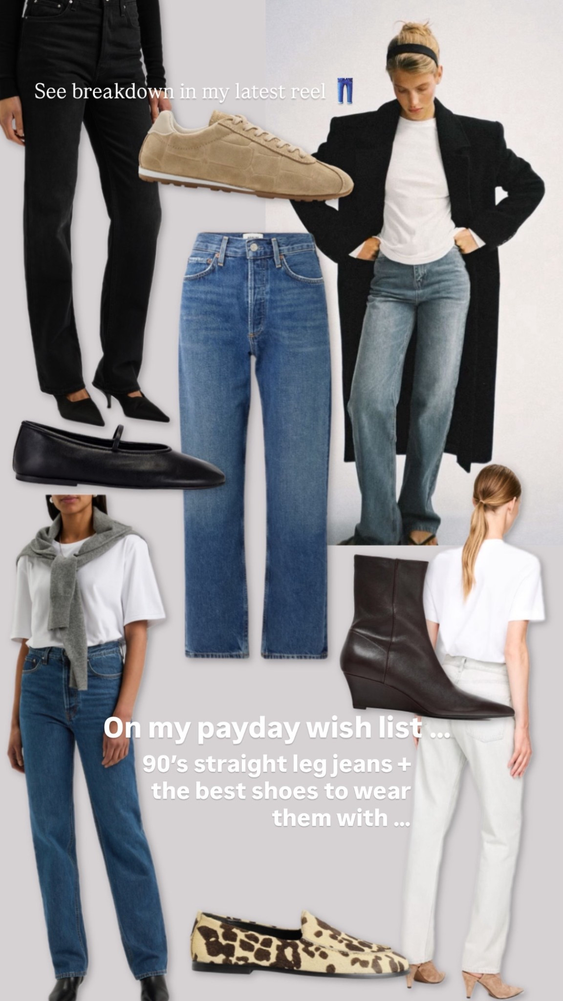 Trending: 90s straight leg jeans - don’t worry baggy jeans aren’t going anywhere but we will see a rise of stovepipe jeans in 2026 fashion.

Below are my stylist picks to shop for new denim jeans and the best shoes to wear with them: think slim shoes like ballet flats, loafers, almond to pointed toe boots and adidas Tokyo, samba or slim suede trainers 

#fashiontrends #jeans #denim #zara 

#LTKjeans #LTKFashionMonth #LTKuk