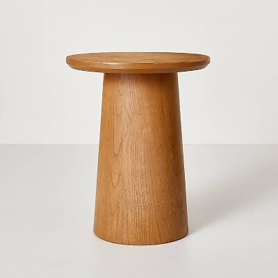 Hearth & Hand Magnolia Wood Side Table Round Traditional Rustic Aged Oak  | eBay | eBay US